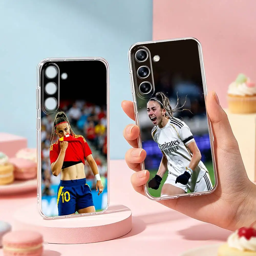Funda de teléfono Football Star A-Athenea del Castillo para Samsung Galaxy A91,80,73,72,71,53,52,32,31,22,21s,20, funda transparente suave