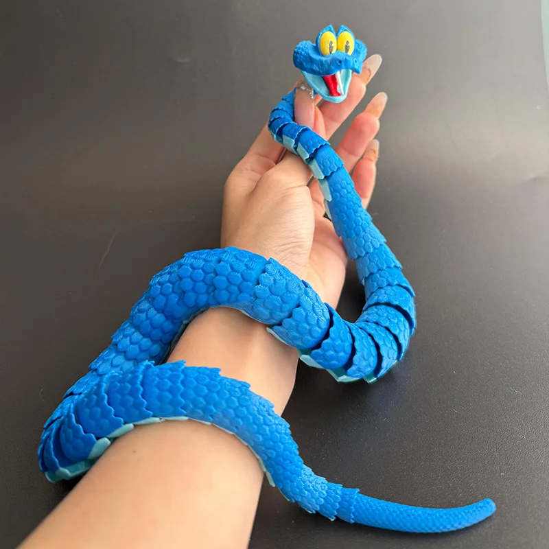Gary the Snake 3D Printed Articulated Model Toy Movable Joints for Gift Animal City Collectible Figure