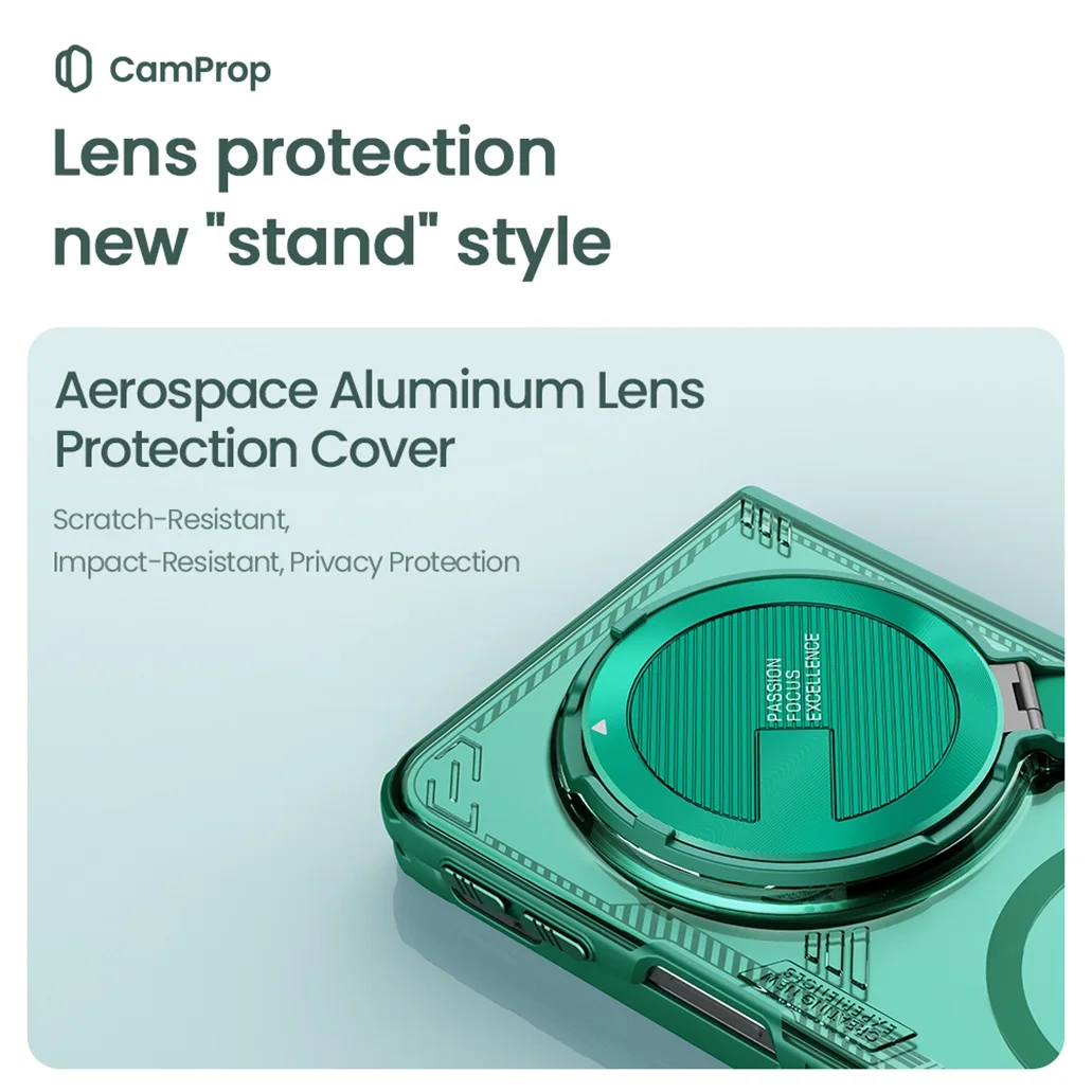 For OPPO Find N5 MagSafe Transparent Case NILLKIN Iceblade Fold Camera Protective Magnetic Cover For Find N5 With Metal Stand - view 5