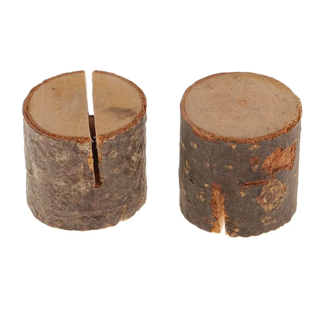 Madeira Natural Log Blocks Holder, Decoração De Mesa, Festa De Casamento, 10 Pcs