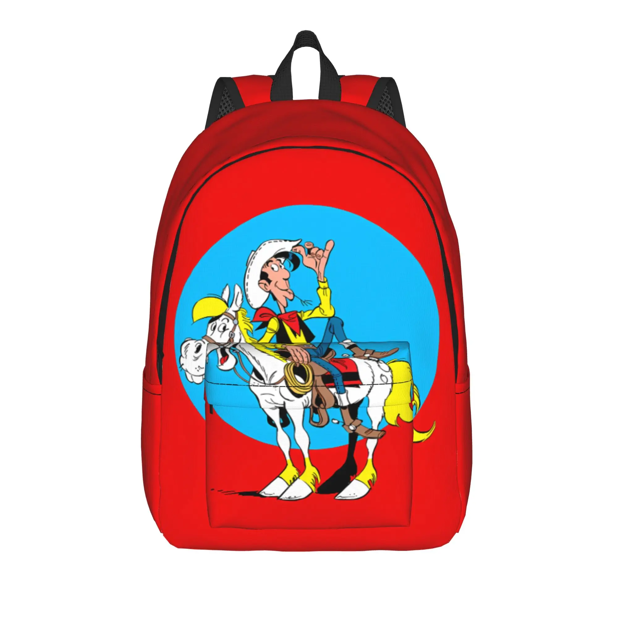 Lucky Luke Cartoon Comics (1 (12) Backpack  Cool Backpacks Teen Trekking Large School Bags Colorful Rucksack
