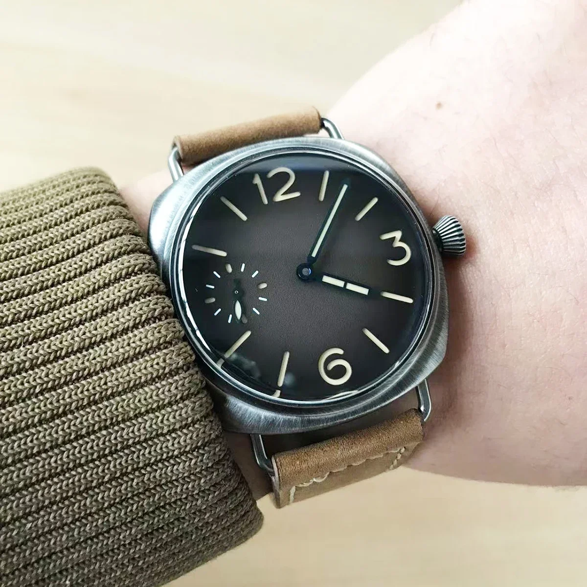 Hruodland 2025 Neue Männer Mechanische Uhr Seagull ST3600 F009 Leucht Saphirglas Edelstahl Wasserdicht 50 m reloj hombre