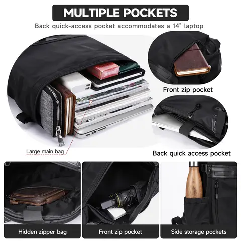 Men's backpack Waterproof Oxford Travel Backpack Large Capacity Laptop Bag  Fashion School Bag Outdoor Daypack Hiking Rucksack