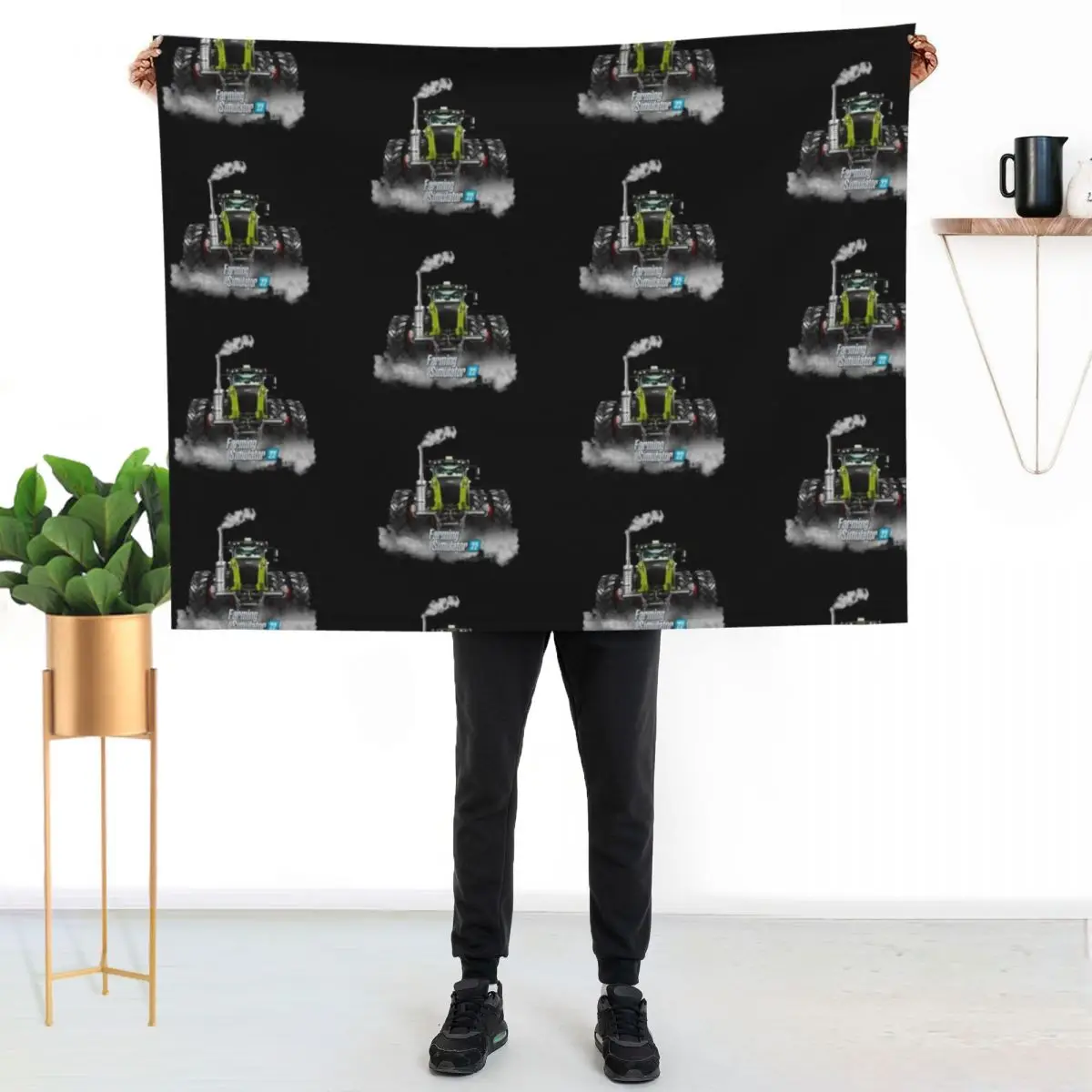 Farming Simulator Coaster 22 Class Xerion Throw Blanket Picnic For Decorative Sofa Loose for winter Heavy wednesday Blankets