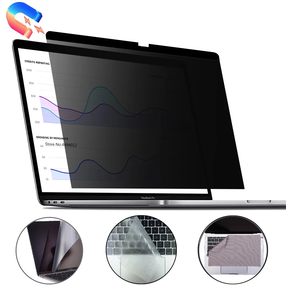 Laptop Privacy Filter For Apple MacBook Pro 14 M1 M2 Screen Protectors Film A2442 A2779 Removable Magnetic Privacy Filter Film