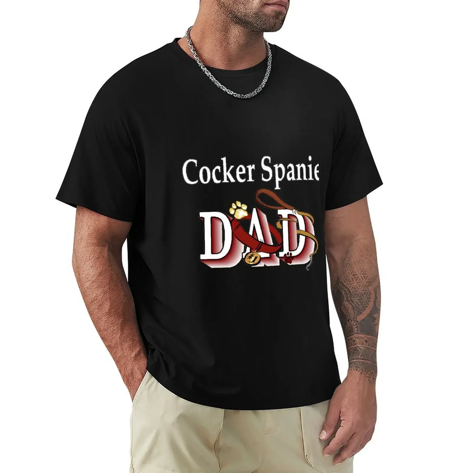 Cocker Spaniel Dog Dad T-shirt cute clothes boys animal print sublime summer top t shirts for men graphic