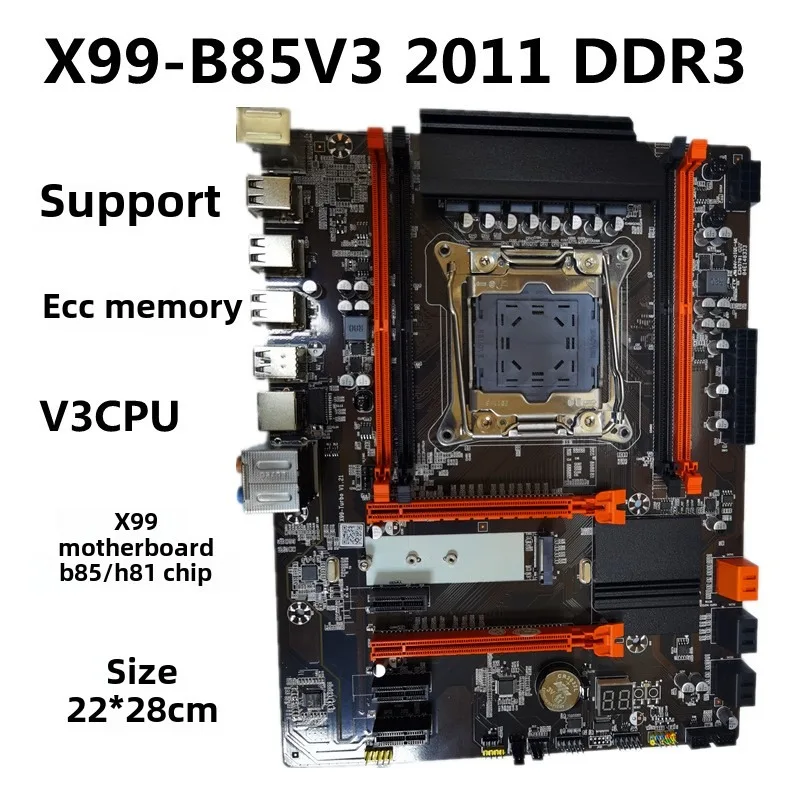 New X99 desktop computer motherboard DDR3 memory LGA2011 to 3-pin Xeon E5v3 CPU gigabit network