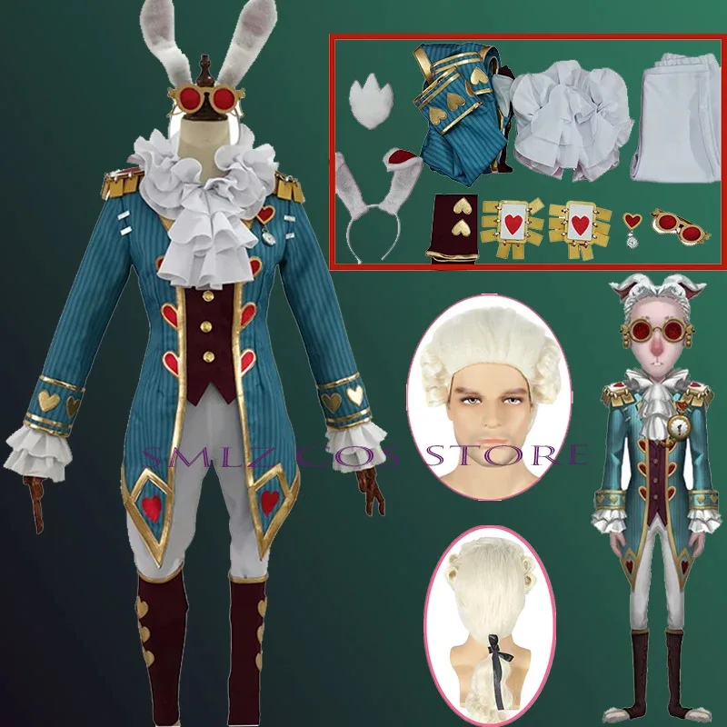 

Identity V Freddy Riley Косплей Мужчина Юрист Белый Кролик Мистер Косплей Костюм Униформа Мужчина Женщина Прекрасный Взрослый Хэллоуин Наряд Костюм