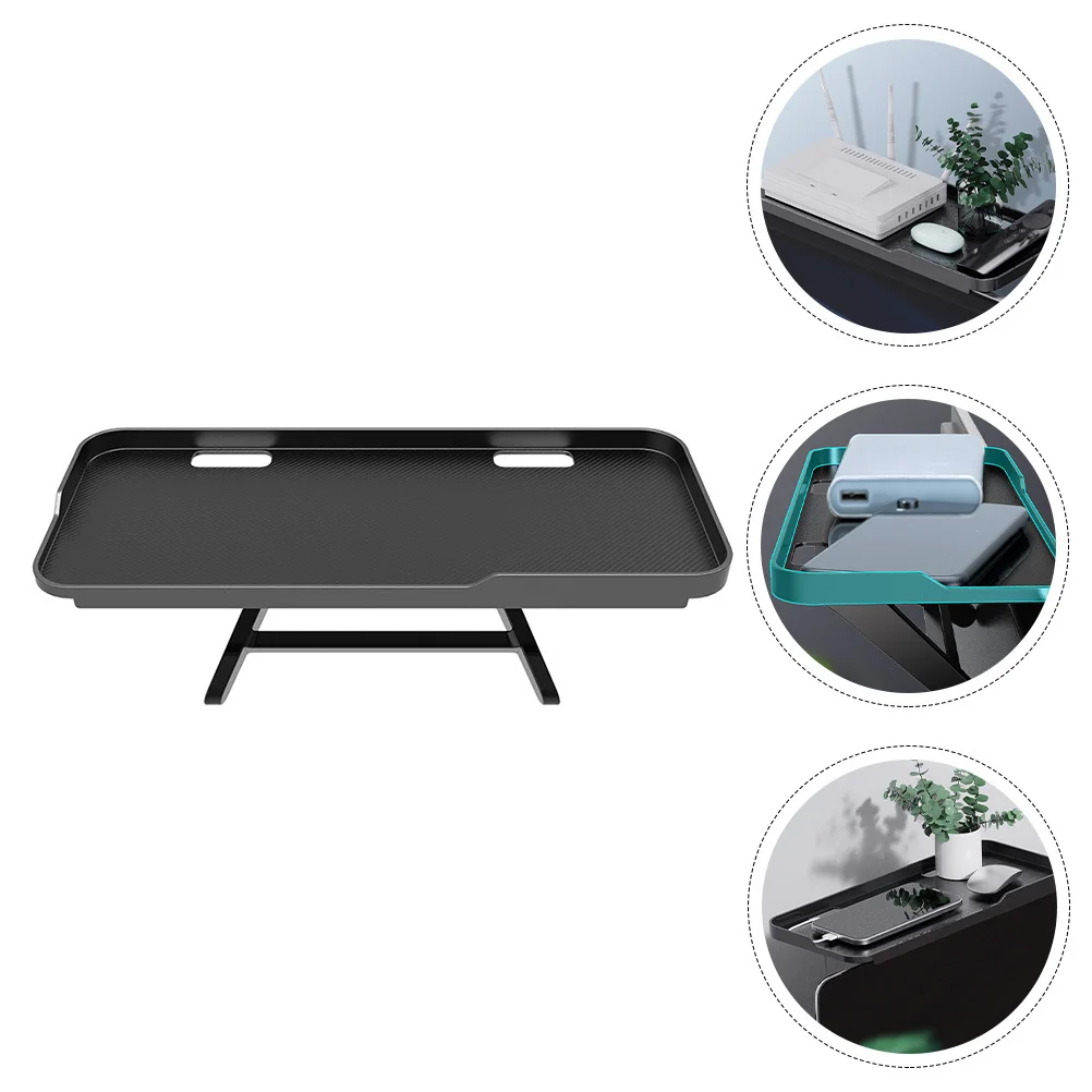 Preto punch free set-top box rack de armazenamento roteador rack abs plástico roteador titular para casa escritório quarto topos