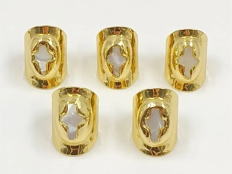 WT-MPR121 New Arrival Mother of Pearl Shell Retro Beautiful Ring With 18k Real Gold Plated For Women Daily Decoration