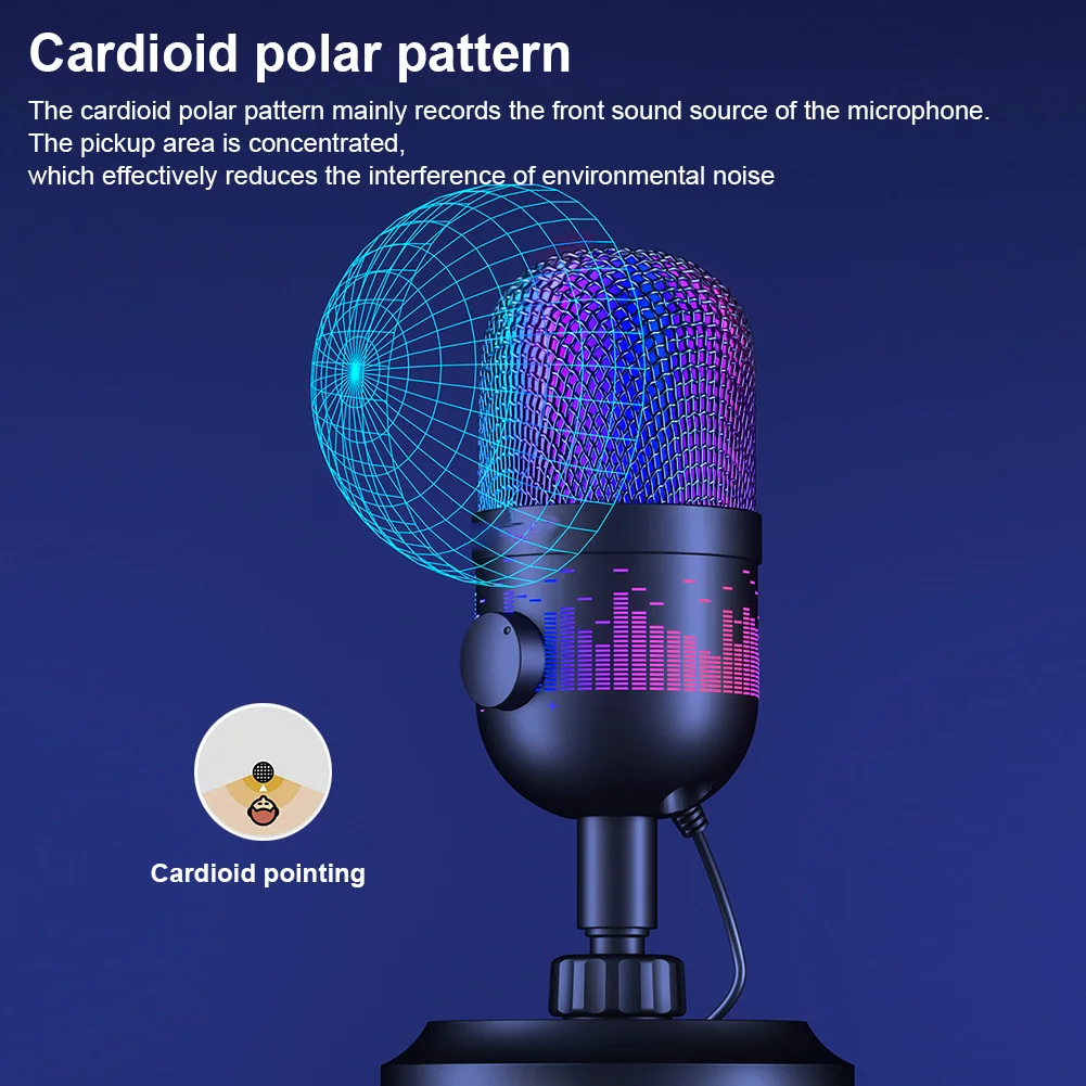 USB-конденсаторный микрофон 192 кГц/24 бит игровой микрофон компьютерный микрофон для студийной записи потоковая передача содержимого создания