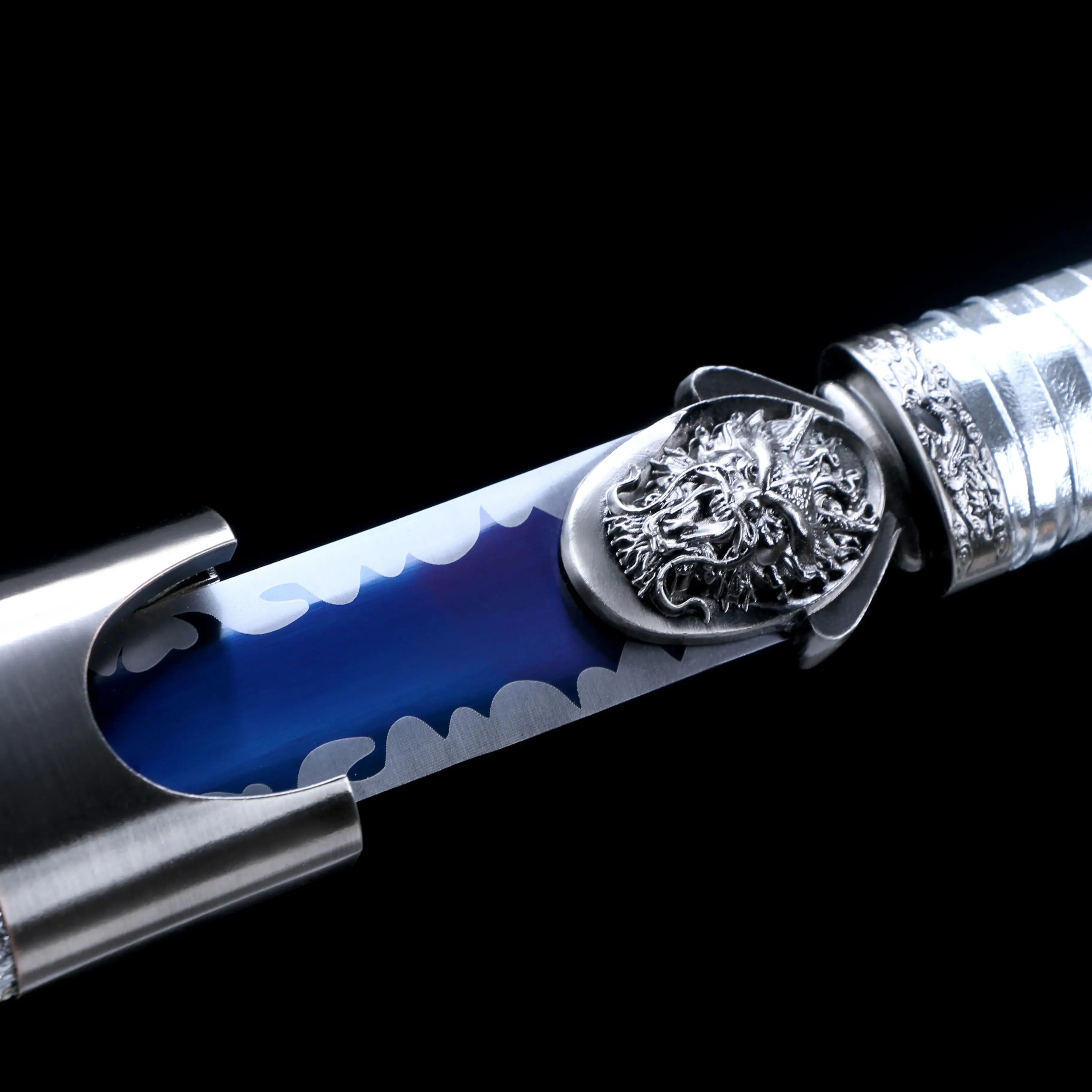 

110 cm Medieval silver lion sword katana full tang Spring steel Templar Knight samurai sword Battle Preparation Ninja Kung Fu Ma