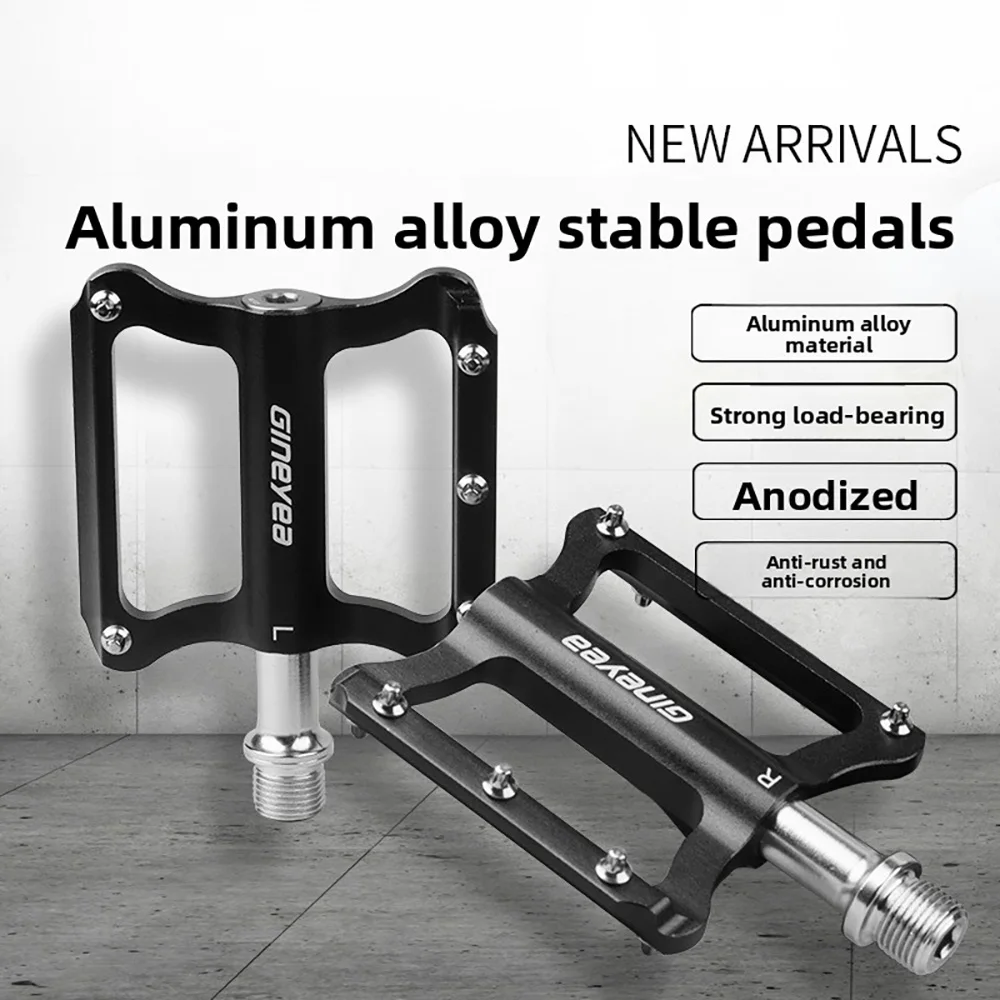 Lightweight Anti-slip Wear-resistant CNC One-piece Flat Pedals, 3 Sealed Bearings Cr-Mo Axle Platform Pedals for MTB Road Bike - view 2