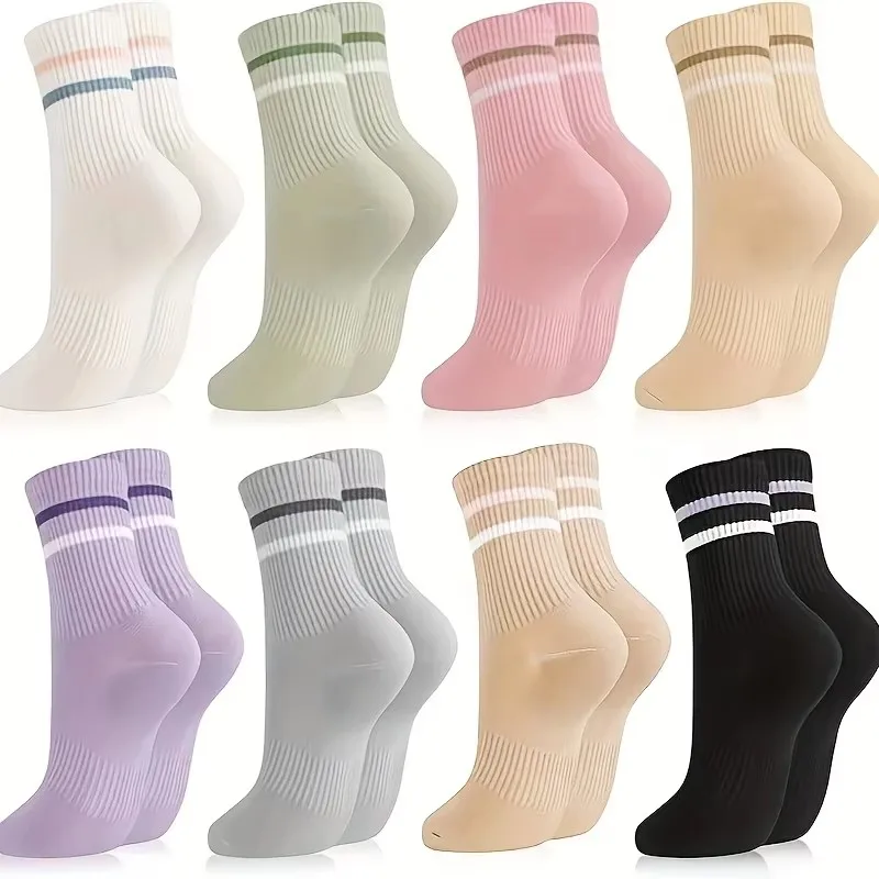 

1 Pairs Ladies Socks, Colorful Women Socks Sports Gym Leisure Crop Socks Breathable Crew Ankle Socks Cotton Trainer Walking Sock