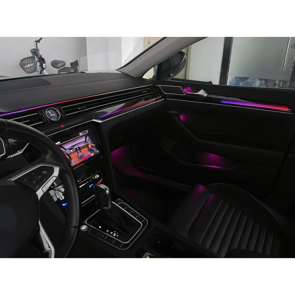 For VW Passat B8 Volkswagen Dynamic Atmosphere Light Dynamic light model + Perfect instrument screen /APP control ambient light