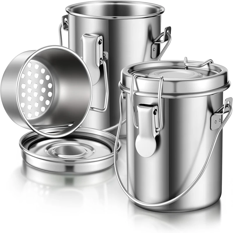 1set Paint Brush Washer, Airtight Stainless Steel Brush Cleaner for Oil Painting Acrylic, Brush Washer with Wringer