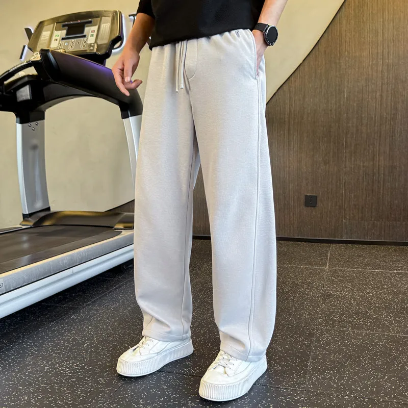 

Мужские повседневные серые брюки прямого кроя для осени и зимы, брюки-карго для весны и лета, свободные, удобные, дышащие, из хлопка