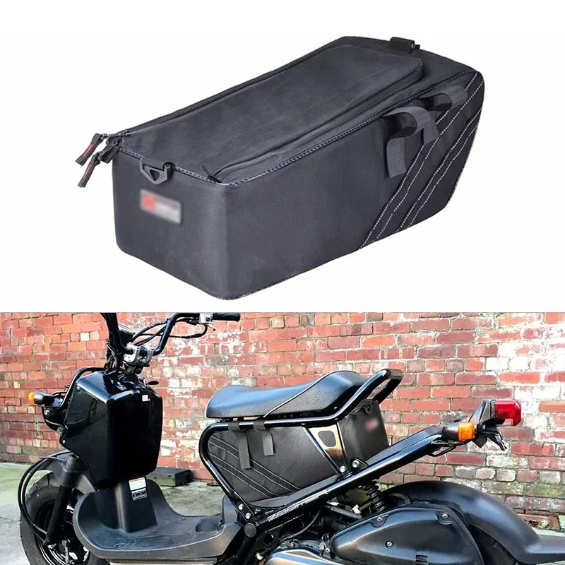 

For Honda Ruckus Zoomer NPS50 2010-2021 Black Motorcycle Rear Back Seat Bags Under Seat Cargo Storage Bag Luggage Waterproof