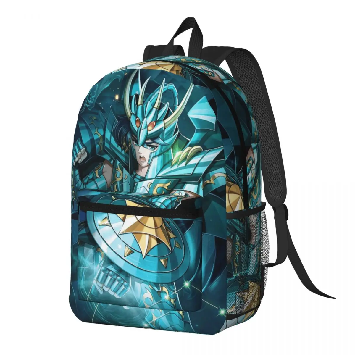 Anime Knights Of The Zodiac Dragon Shiryu Backpack Daypack Large Capacity Kids BookBag School Bag Shoulder Bags for Men Women