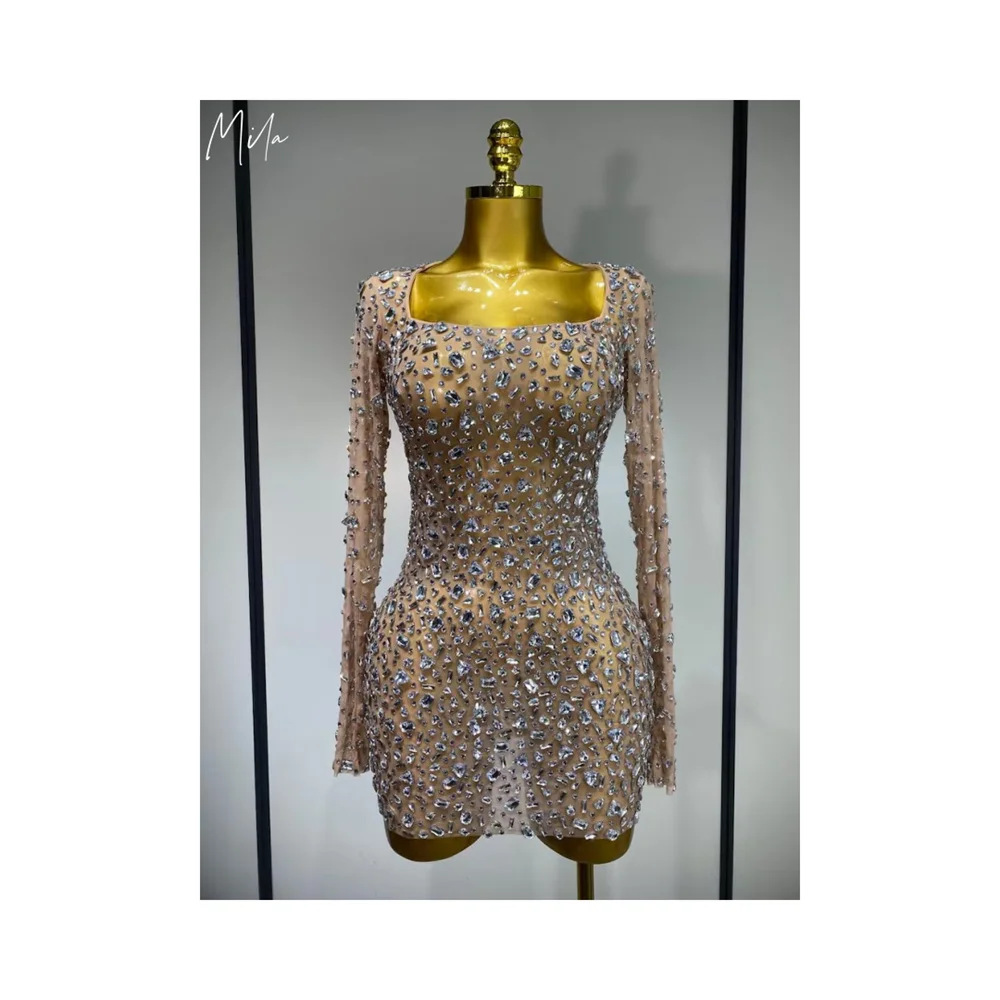 

Mila Блестящее простое платье для выпускного вечера без бретелек с длинным рукавом Роскошные вечерние платья по индивидуальному заказу Оболочка длиной до пола, платья de fiesta