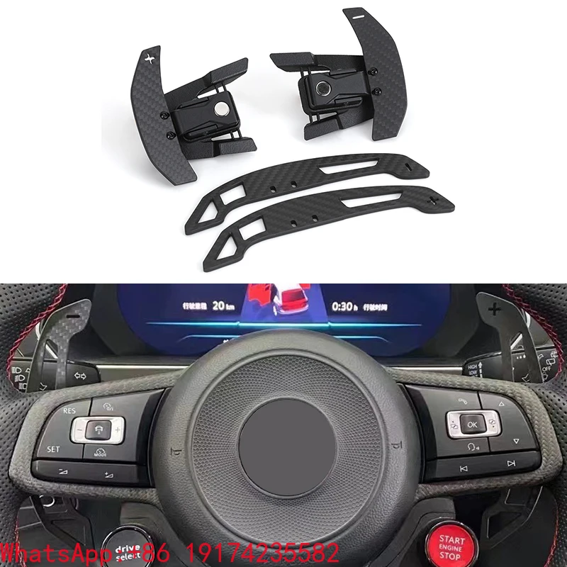 

Steering Wheel Carbon Fiber Magnetic Paddle Shifter for Volkswagen VW Golf 5 6 7 8 R MK5 MK6 MK7 GTI Passat B8 Scirocco Polo 6R
