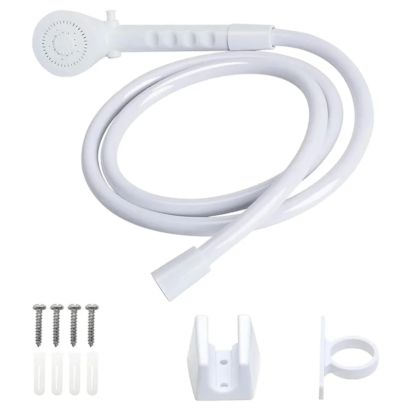 

A84E-RV Сменная насадка для душа со шлангом и направляющим кольцом Держатель для душа Неметаллический ручной душевой набор