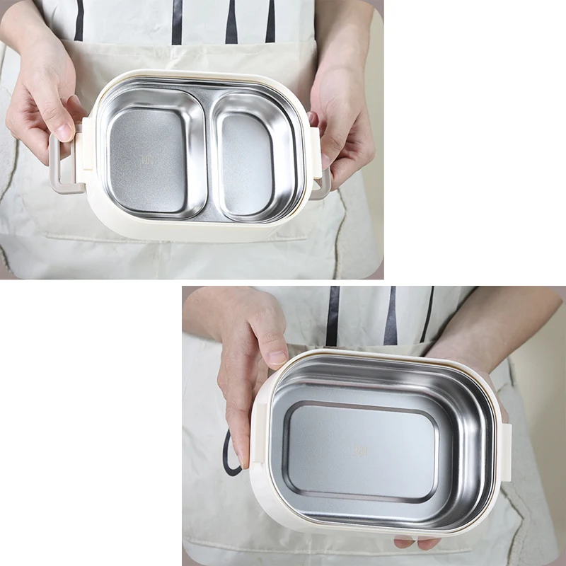 1-2 Layer Stainless Steel Bento Box With Compartment Kids Student Worker Outdoor Leakproof Lunch Box Food Storage Container Set