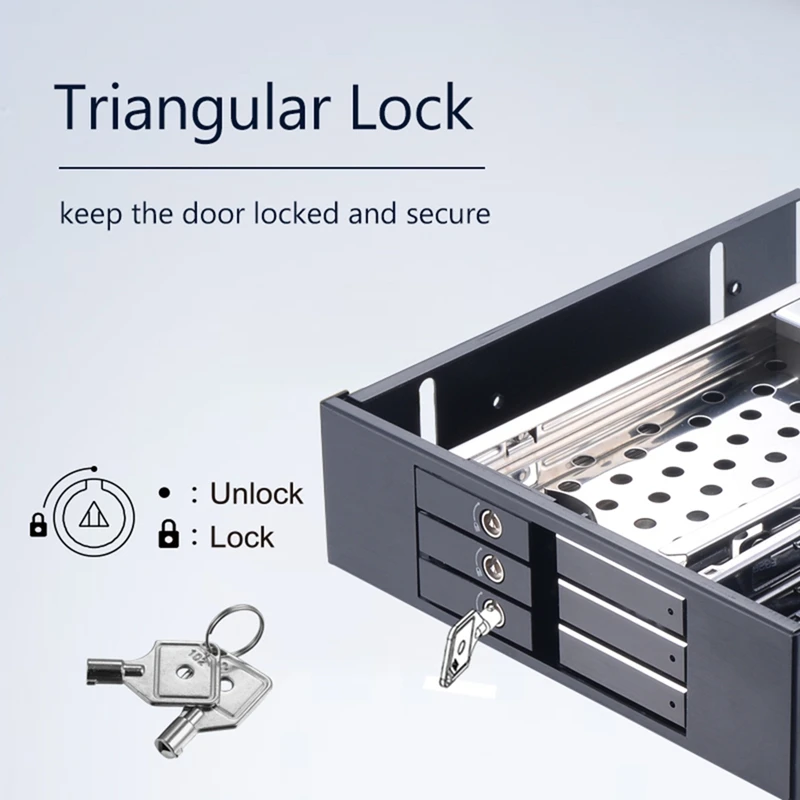 Aluminum Case 3Bay SATA Adapter 2.5 Inch Hot Swap SSD Hard Drive Bracket For 5.25 Optibay