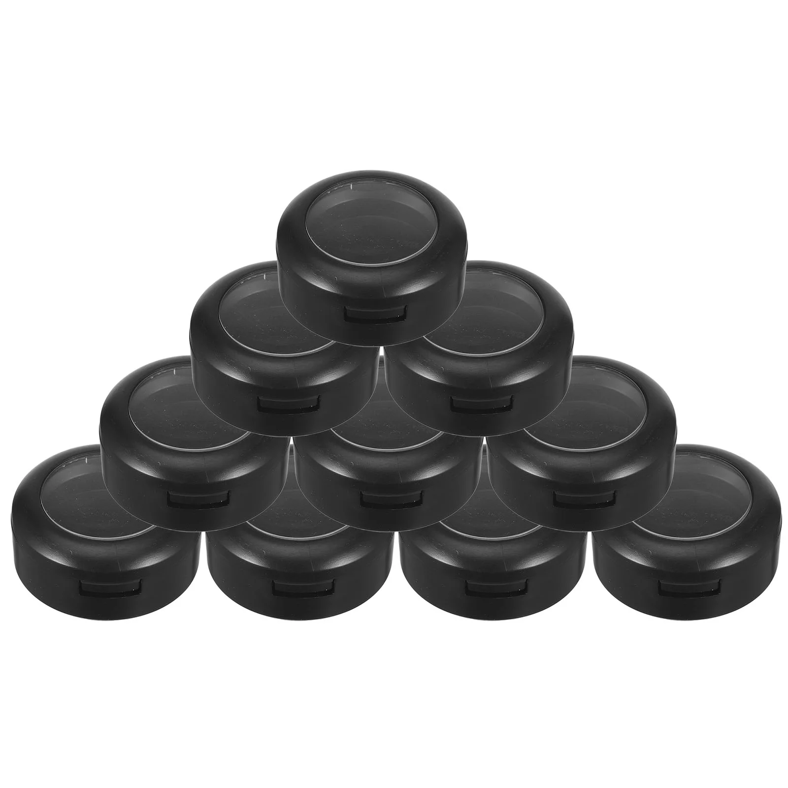 

10 Pcs Eye Shadow Nose Box Makeup Tool Eyeshadow Pan Case Round Compact DIY Container Plastic Blush Travel