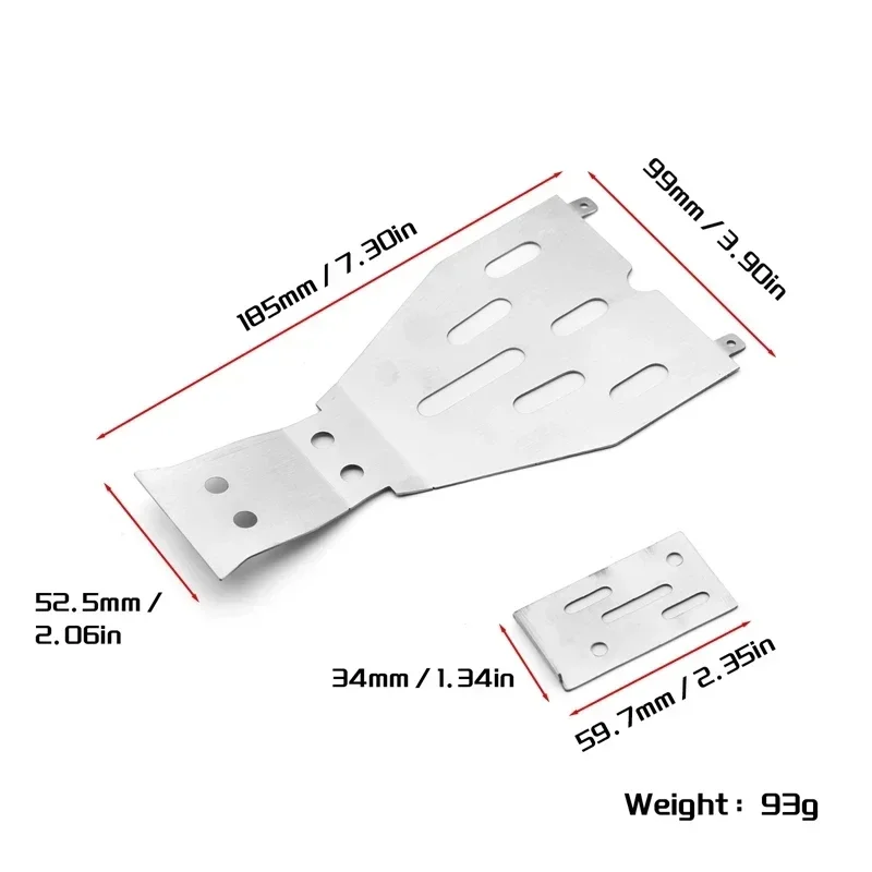 Racing Stainless Steel Skid Plate Chassis Guard Chassis Armor Upgrades Spare Parts For TRAXXAS 1/10 FORD F-150 RAPTOR