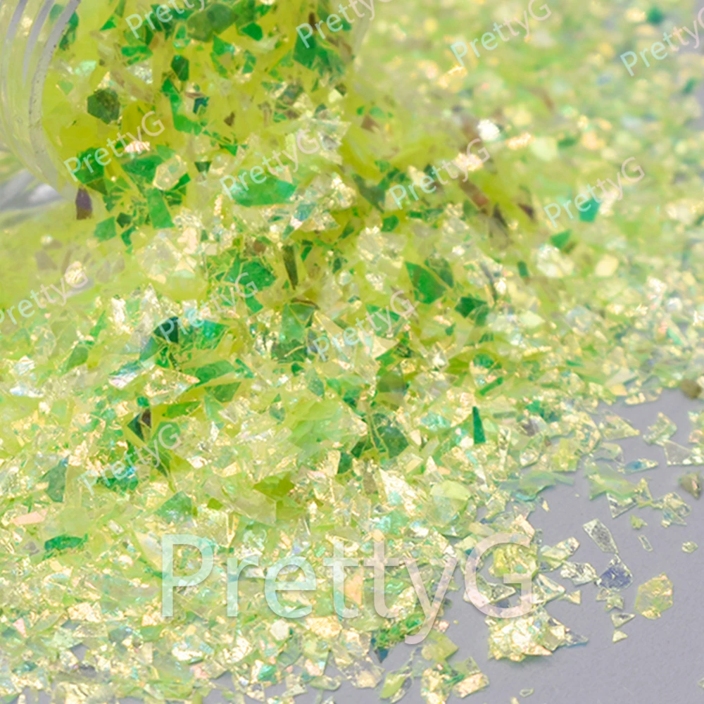 PrettyG Groothandel CS Rainbow Nail Onregelmatige schermen Glittervorm Aurora Pailletten voor Hars DIY Art Craft Nagelmake-up Decoratie