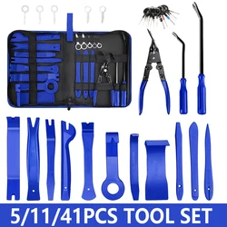 Automóvel Sound Desmontagem Mão Tool Set, Chave De Fenda Crowbar, Auto Car Instrument Board Remoção Kit, 5 11 41Pcs