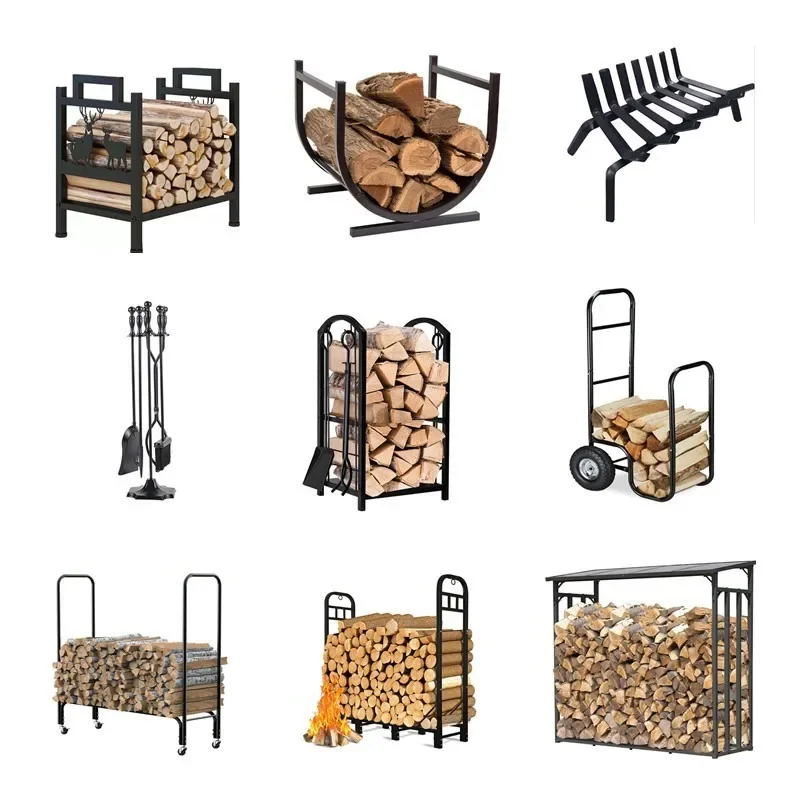 OEMIndoor and outdoor fireplace tools, burning firewood racks, firewood stacking storage racks, sorting and placing storage rack