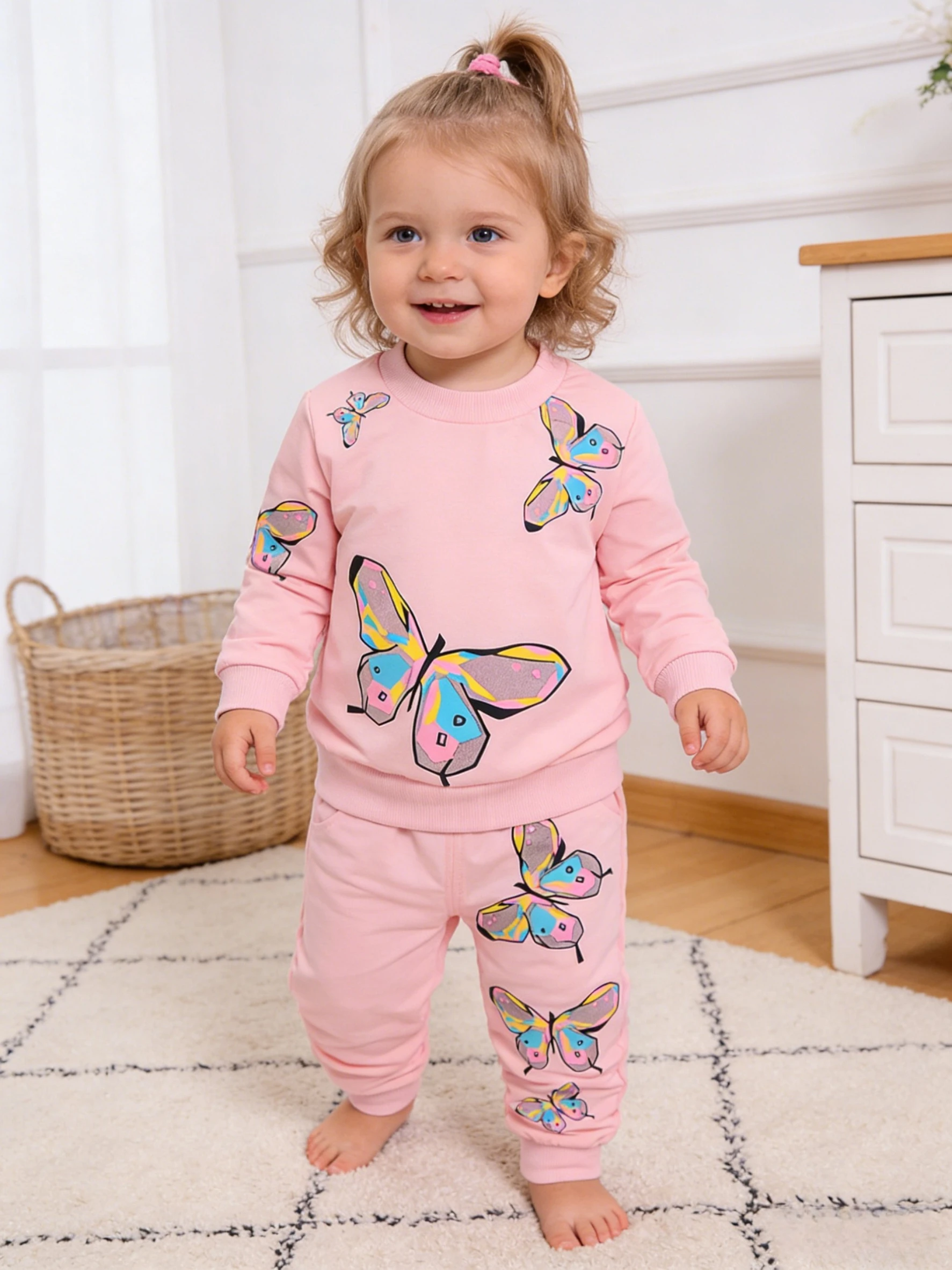 

Girls Sweatshirt & Pants 2-Piece Outfit Autumn