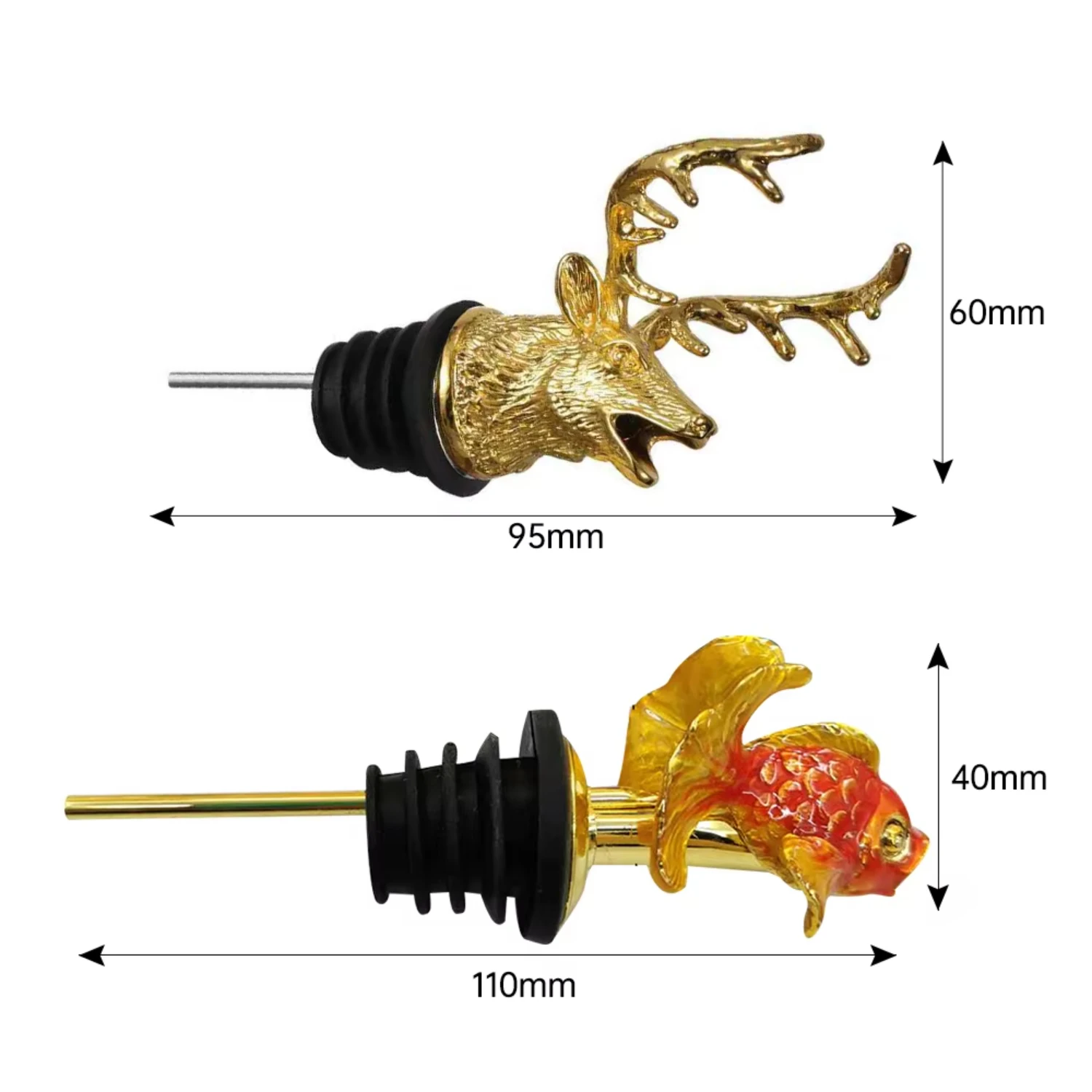 Wine Pourer Alloy Deer  Wine Stopper Cocktails Beer Whiskey Dispenser  Accessories