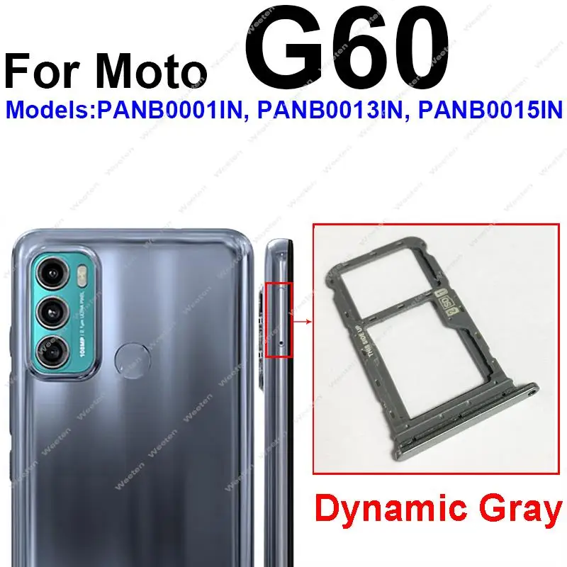 Pemegang Slot baki kartu Sim untuk Motorola Moto G10 G20 G30 G50 G60 G60S G50 5G suku cadang pengganti adaptor soket pembaca kartu