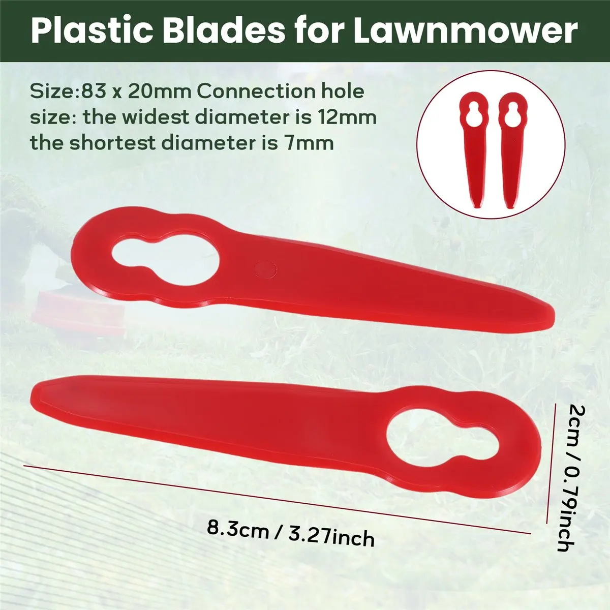 ملحقات شفرات بلاستيكية بديلة 40 قطعة لـ STIHL Polycut 2-2 FSA 45 ماكينة تشذيب العشب #6