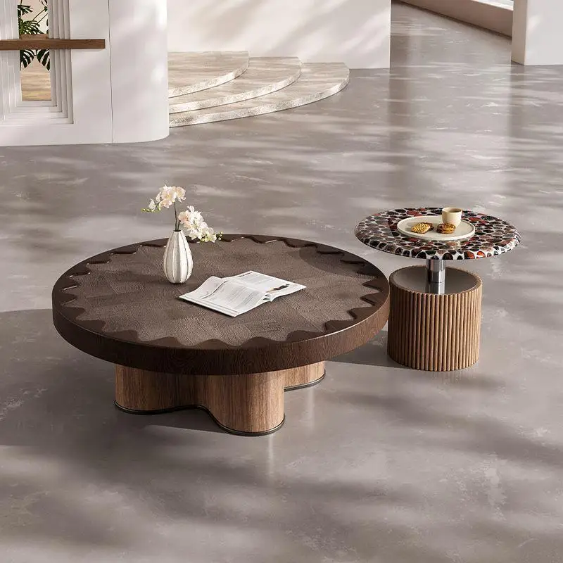 Round designer coffee table home creative combination Italian living room small apartment
