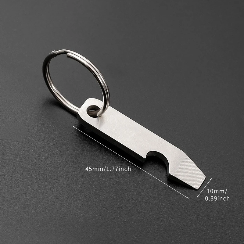 Mini Stainless Steel Keychain Bottle Opener Rustproof EDC Tool Beer Cap Opener Men Gift Dad Outdoor Camping Bar Party Survival