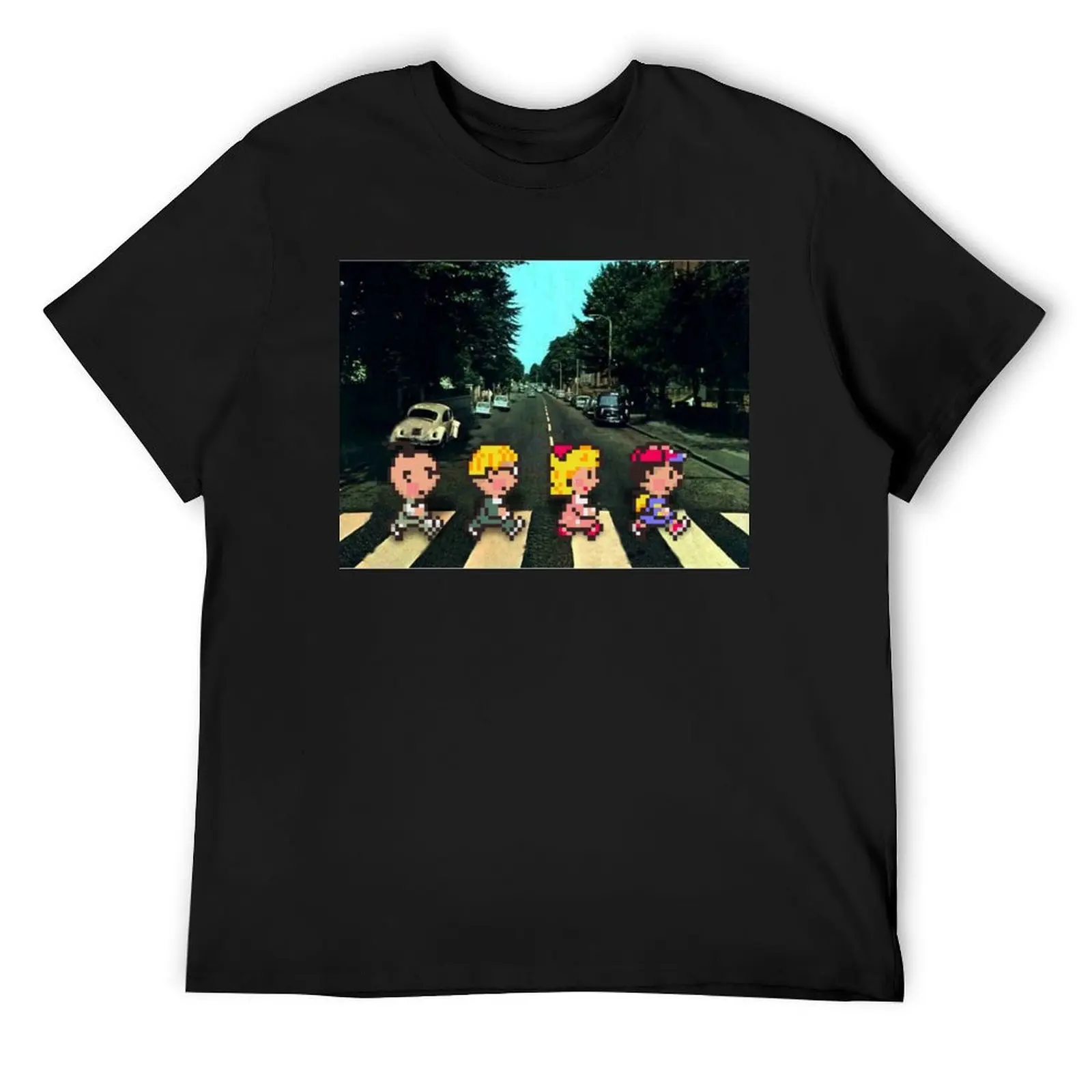 

Earthbound Abbey Road T-Shirt valentines clothes vintage clothes Aesthetic clothing T-shirts for men cotton