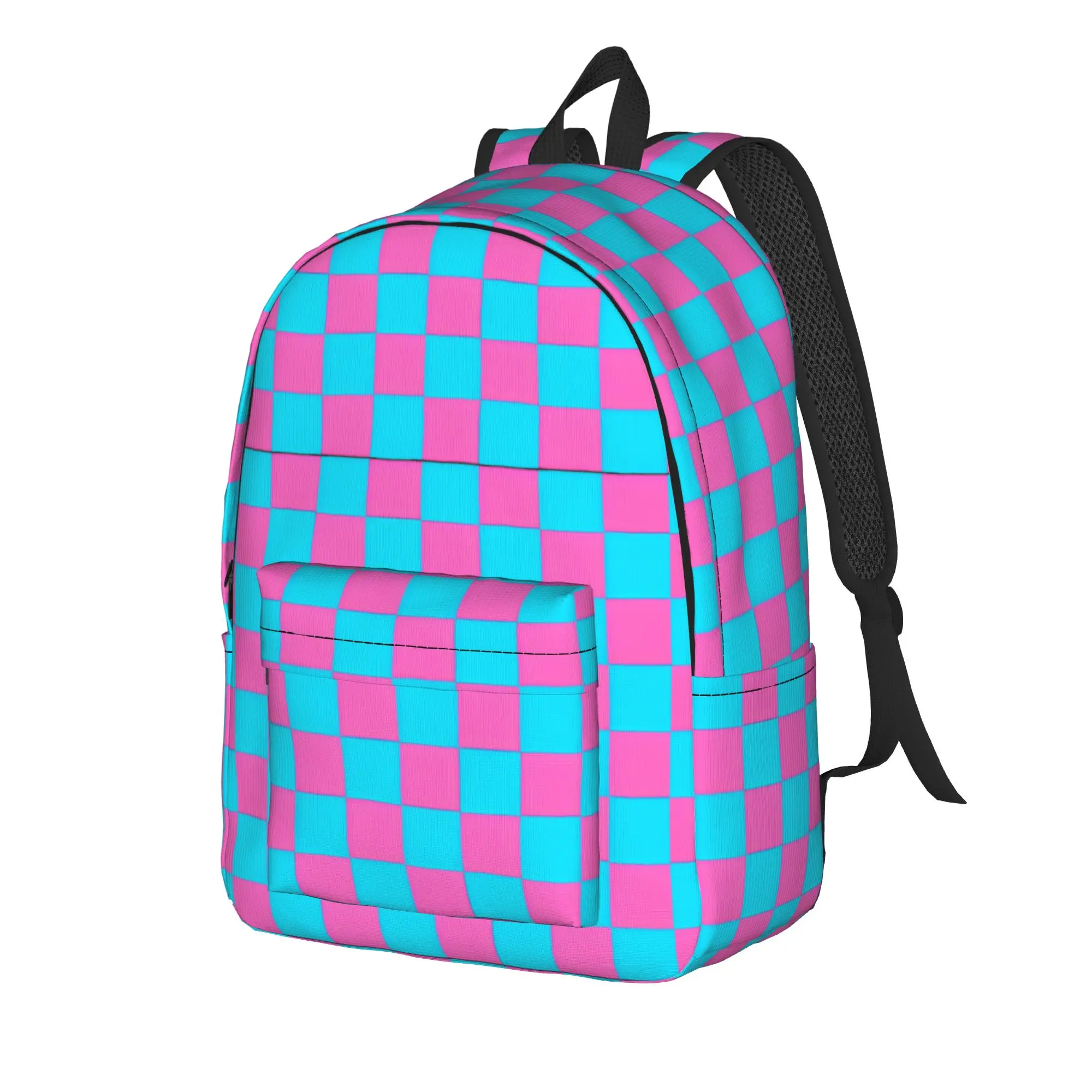 Candy Checkerboard Pattern Backpack for Men Women Teenage High School Work Daypack  Laptop Computer Canvas Bags Outdoor