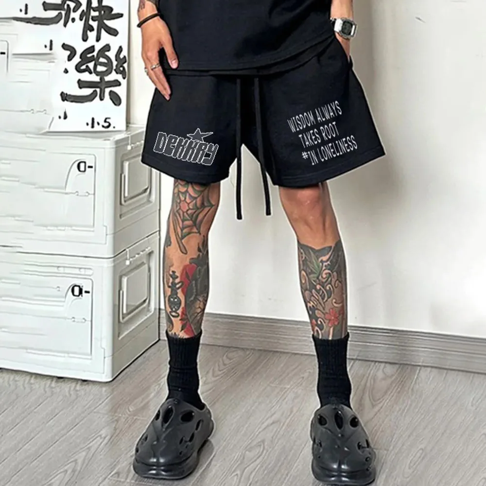 

Mens Shorts Letter Casual Breathable Moisture Wicking Sports Summer Versatile Solid Color Print Basketball Shorts Men's Clothing