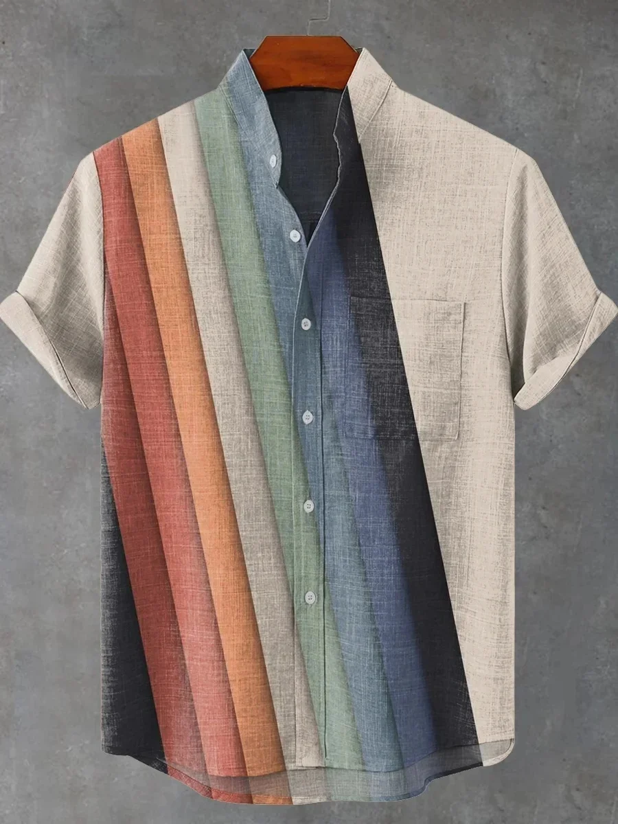 New Men's Hawaiian Shirt Casual Short Sleeve Top Loose Fashion Retro 3D Printing Summer Shirt Fast Shipping - Image 4