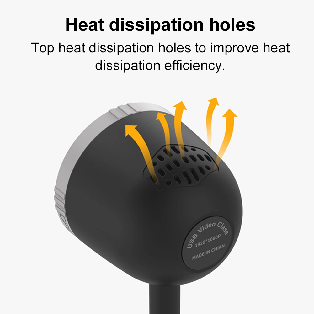 For Switch 2 1080P HD Computer Camera For NS2 Switch2 Video Chat Adjustment Wide Angle Camera with Heat Dissipation Vents Light