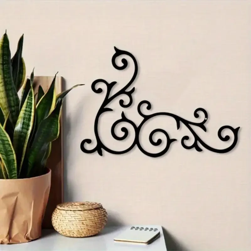 Iron Scroll Handcrafted Metal Art, Retro Farmhouse - Wall Decor for Bedroom Door & Home,1PC
