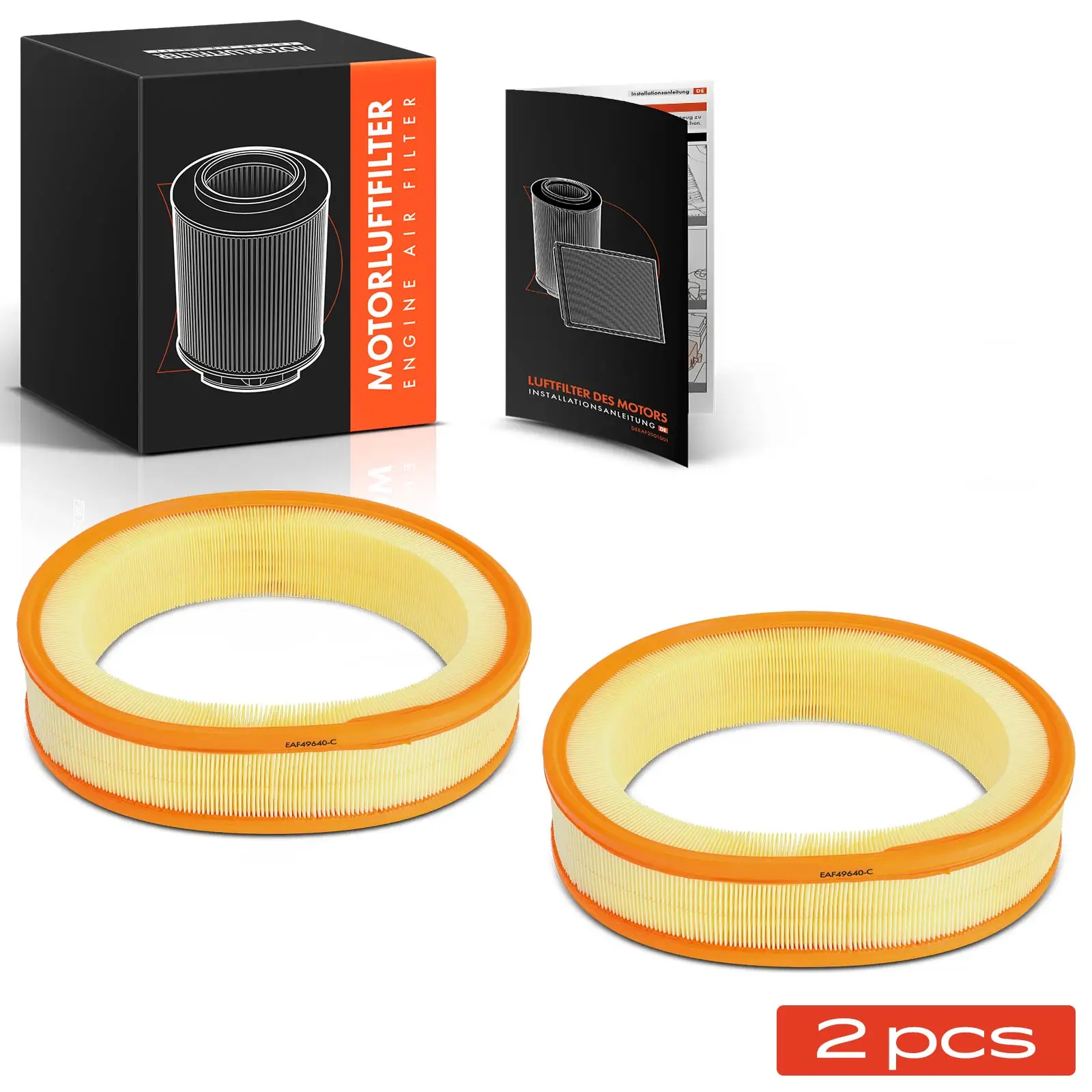 Frankberg 2x luchtfilterelement voor Mercedes-Benz W124, S124, W126, C124, R129 2.6, 3.0 – Artikelnummers 42174, 0020948704, PA4681, 0030945404
