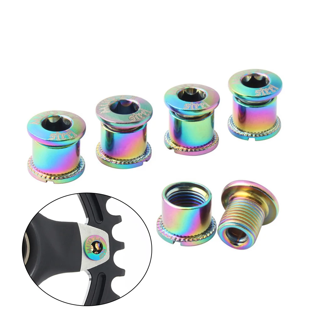 Hot Sales FOR-MUQZI Bicycle Vacuum Plated Disk Nail Mountain Road Folding Single Double Three Disk Colorful Tooth Disk Screw