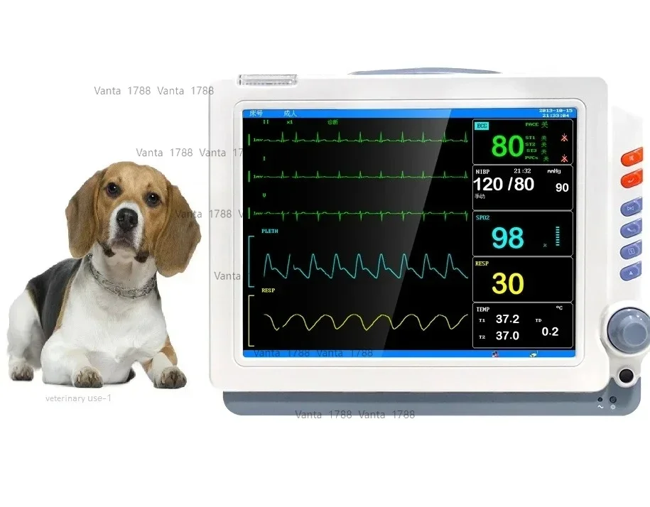 High Quality Portable Veterinary Monitor For Pets Use Multiparameter Patient Monitor Animal Vital Signs Monitor