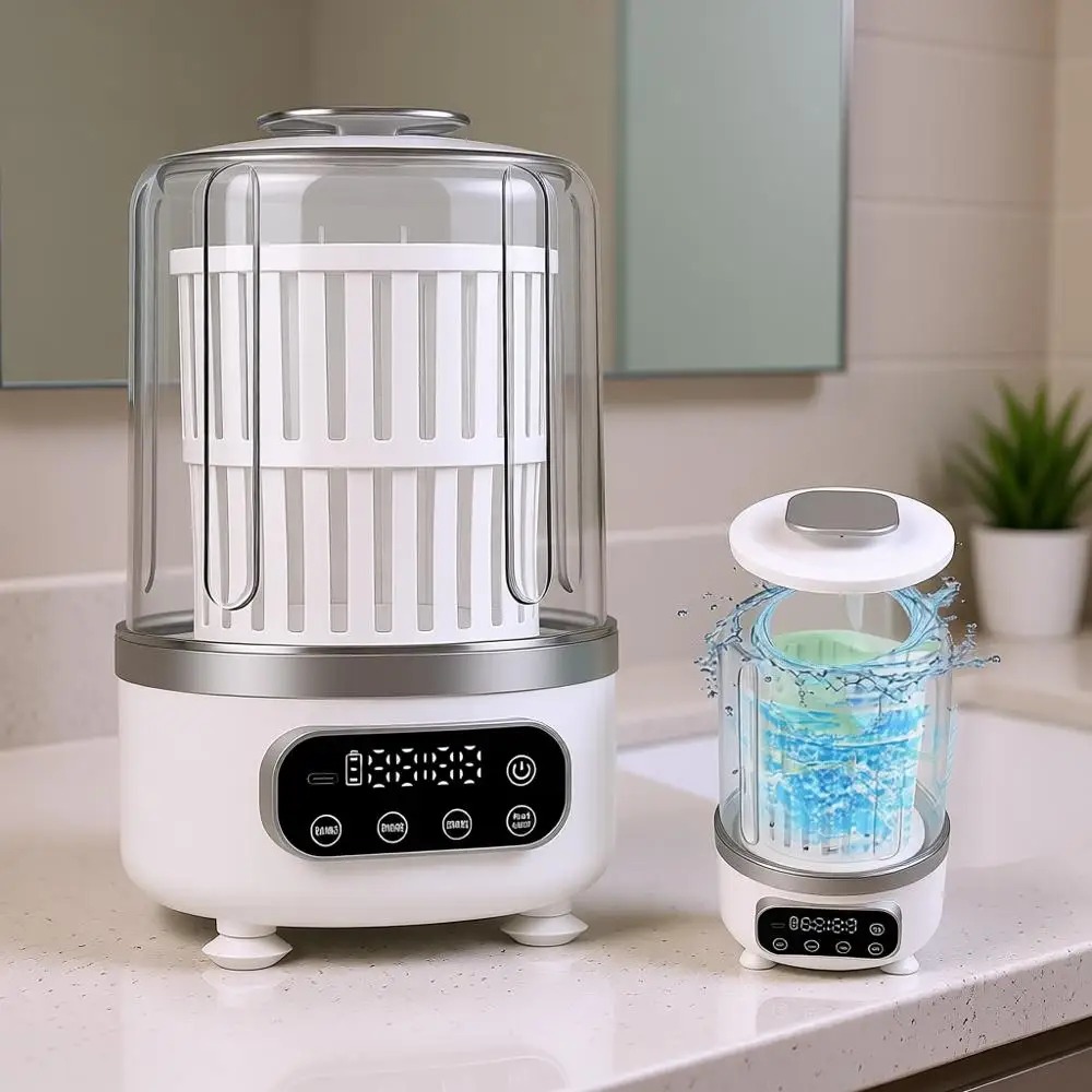 

Портативная стиральная машина, стирально-сушильная машина 3-в-1, мини-стиральная машина для нижнего белья, стиральная машина 3000 мАч для квартир, Dor