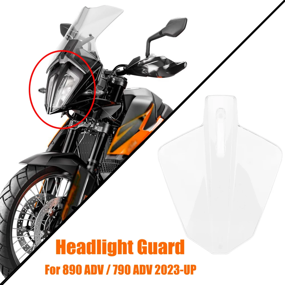 

New Motorcycle Accessories Acrylic Headlight Protector Guard Lense Cover For 790 ADVENTURE 890 Adventure ADV 2023 2024